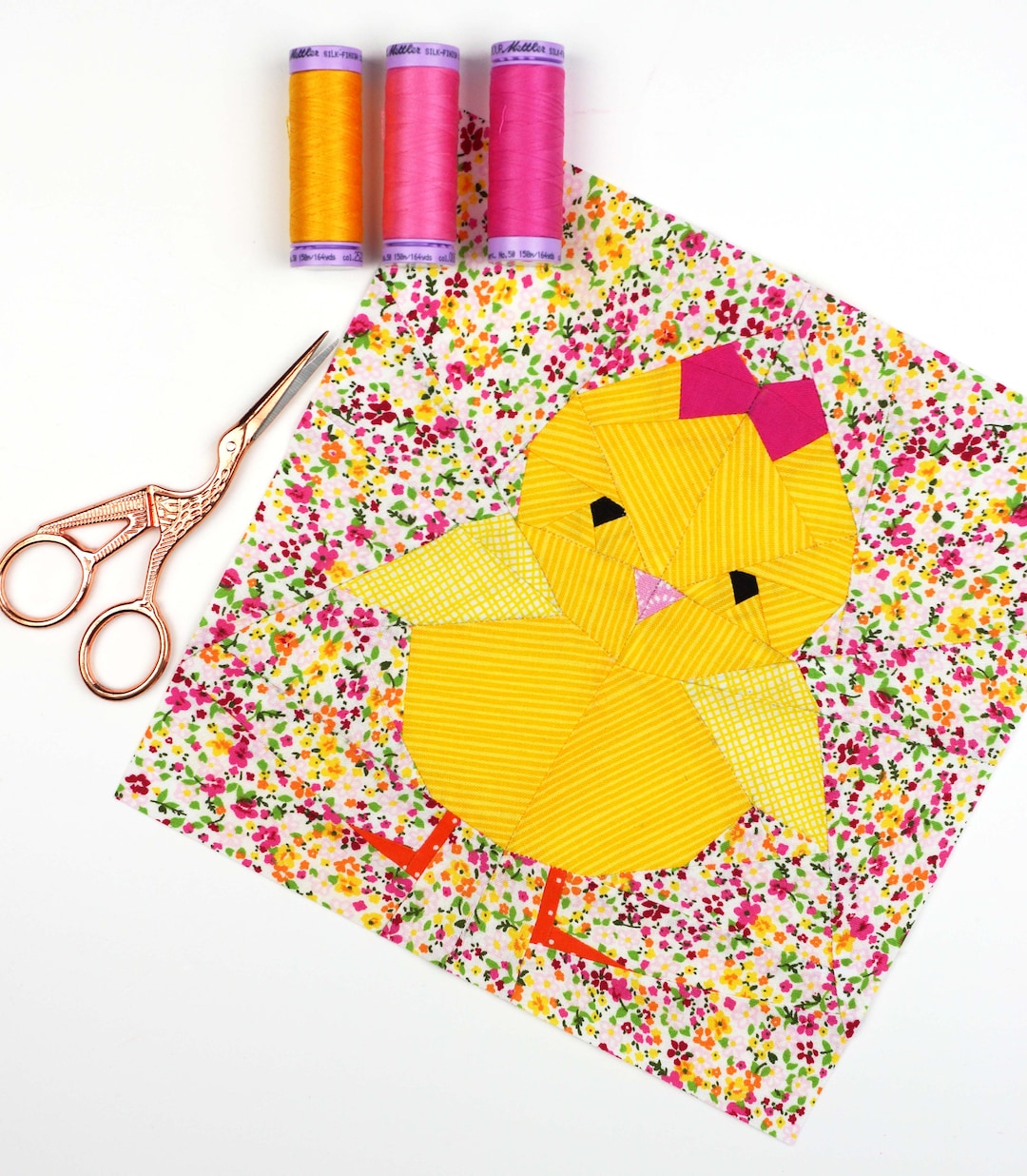 Chickie Quilt Block Pattern, Baby Chicken Pattern, PDF Instant Download ...