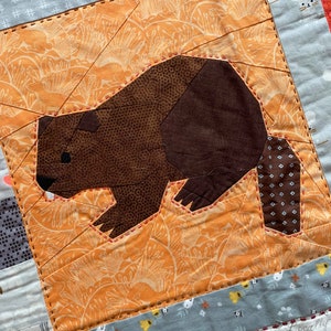 Beaver Paper Piecing Pattern, 4 Sizes PDF Sewing Pattern, Foundation ...