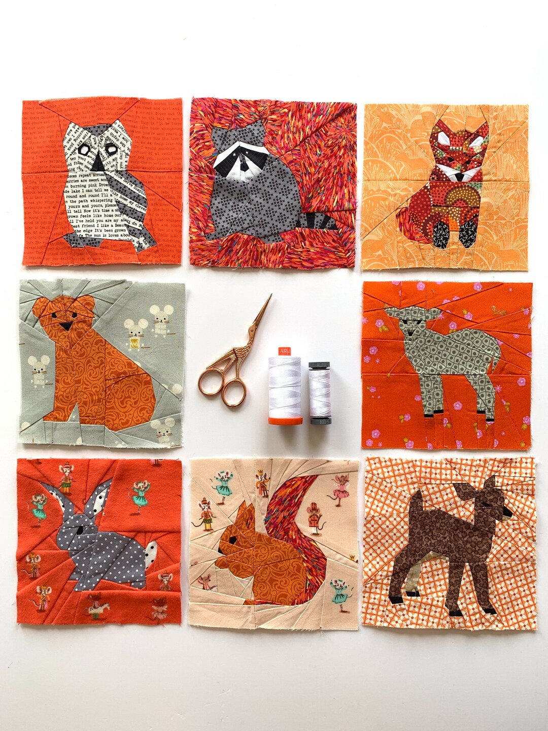 Woodland Animal Set Of 9 Quilt Block Patterns Paper Piecing Pattern Woodland Animal Set Of 9 Quilt Block Patterns Paper Piecing Pattern