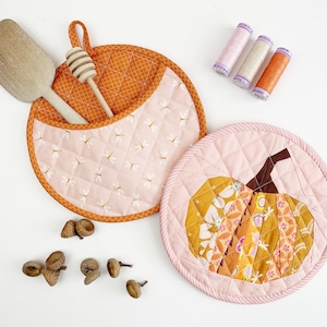 Pot holder Pattern, Round Pot holder, PDF instant download, Autumn/ fall gift idea, DIY Handmade, Easy tutorial