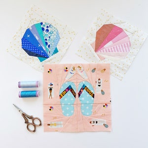 Clamshell Quilt Block Pattern: 4 Sizes, Foundation Paper Piecing (PDF ...