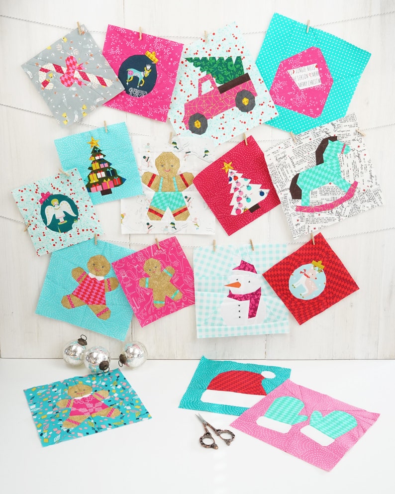 Gingerbread man with shorts Quilt Block Pattern PDF instant Etsy