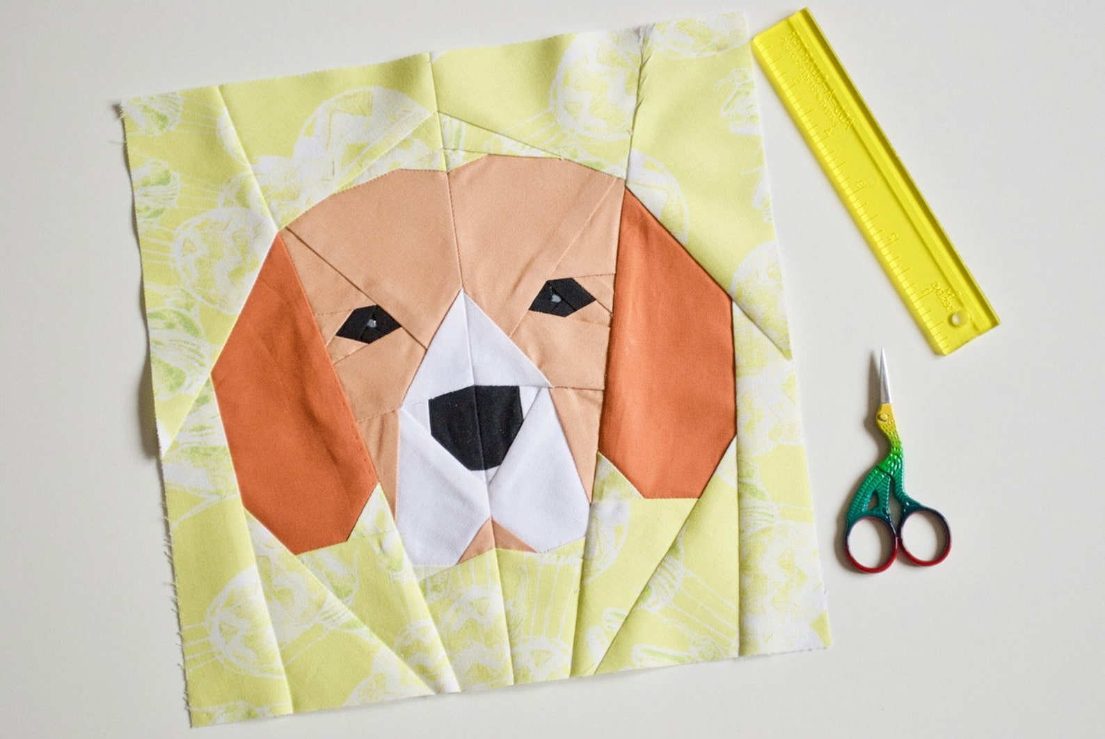 Beagle Dog Quilt Block Pattern Puppy Pattern PDF Instant Etsy
