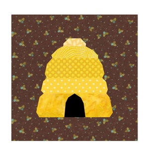 Beehive Pattern,  Beehive Quilt Block Pattern, PDF instant download, Foundation Paper Piecing Pattern