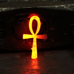 Hand Forged iron Ankh pendant Egyptian Cross image 2