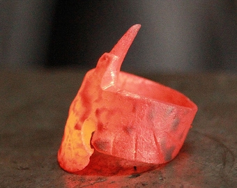 Forged Iron Raven Ring, Viking Nordic Odin Muninn Ring