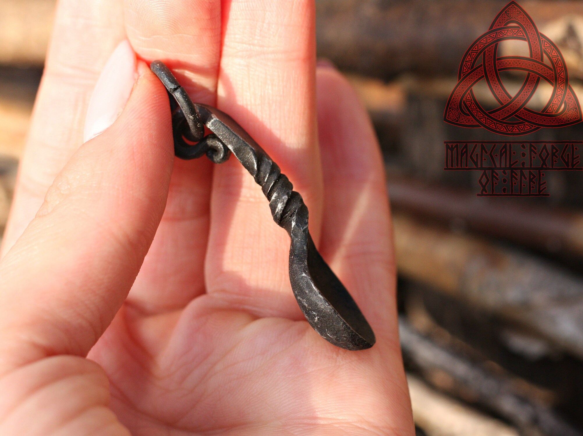 Iron tiny Spoon Necklace mini Spoon Pendant Etsy