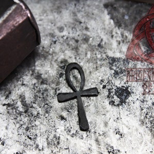Hand Forged iron Ankh pendant Egyptian Cross image 5