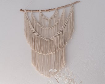 Large macramé headboard, large cotton wall macramé for boho decoration
