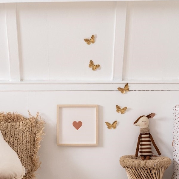 Brass wall butterfly