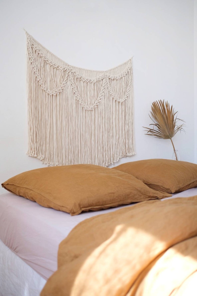 Macrame headboard Garland Etsy