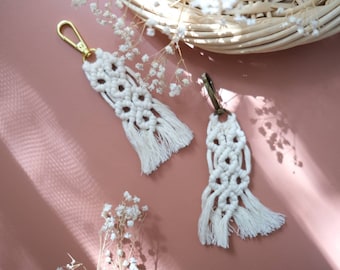 porte clé en macramé, cadeau invité mariage