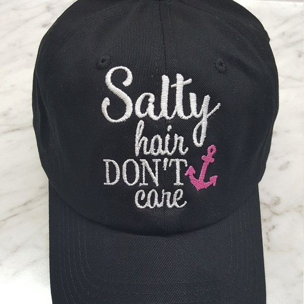 SALTY HAIR Don't CARE Embroidered Hat