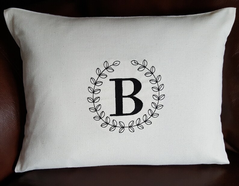 MONOGRAMMED 12 X 16 PILLOW Cover Initial Throw Pillow Cover Etsy