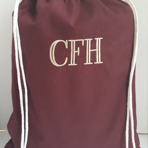 MONOGRAM DRAWSTRING BACKPACK-Personalized backpack -Gym Bag image 7