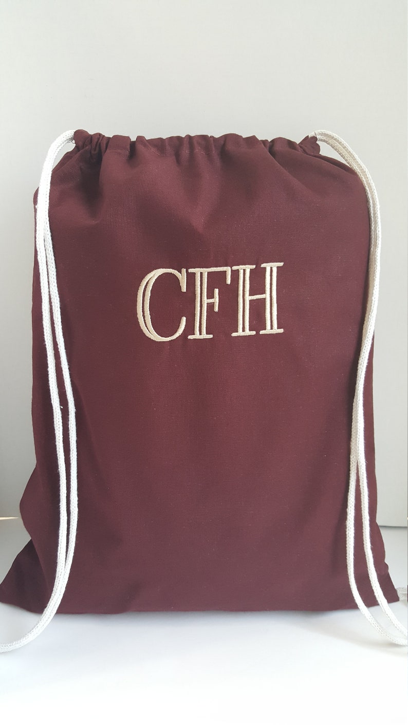 MONOGRAM DRAWSTRING BACKPACK-Personalized backpack -Gym Bag image 7