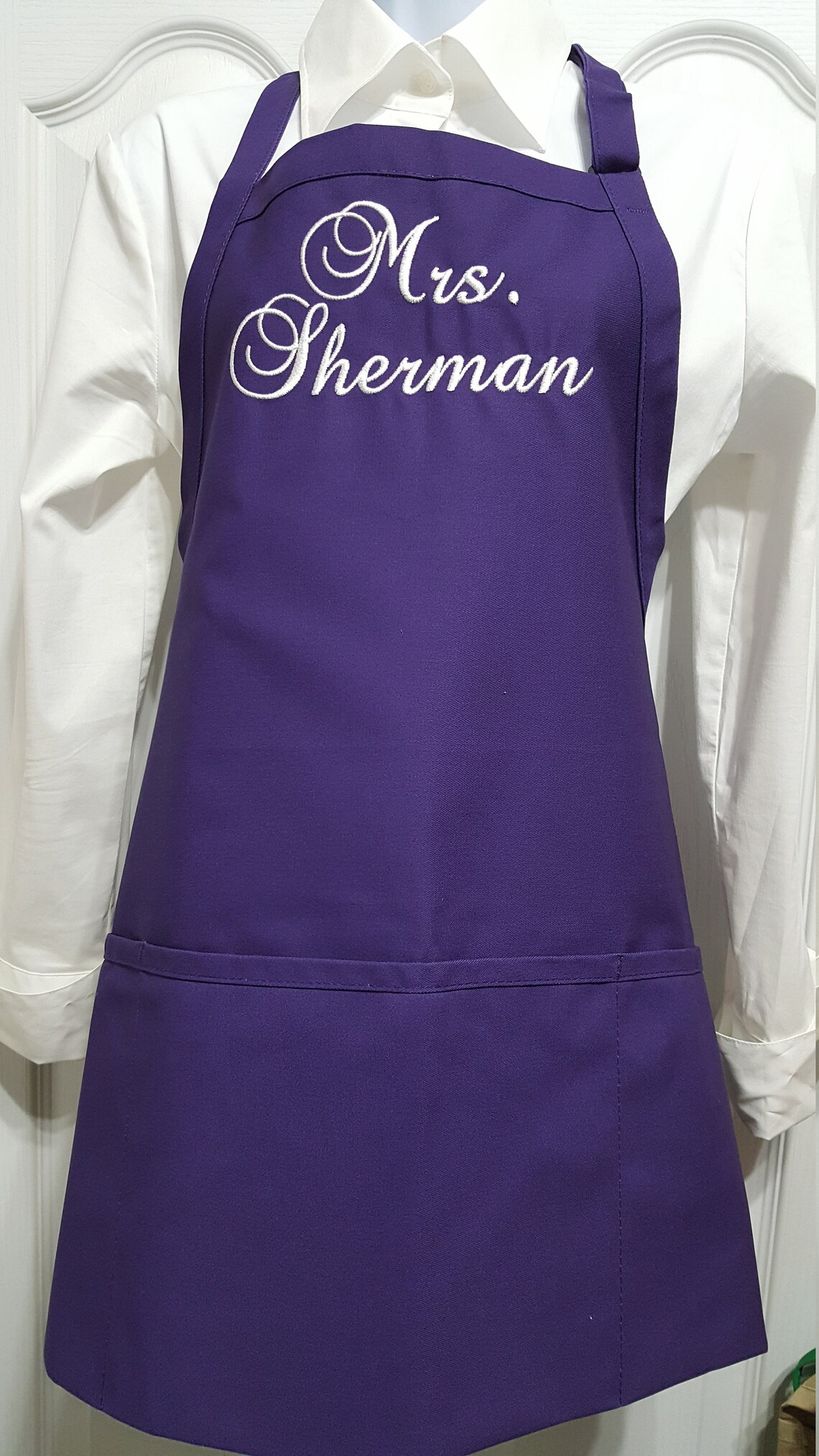 PERSONALIZED Apron made in the USA Monogram Apron Customized Etsy
