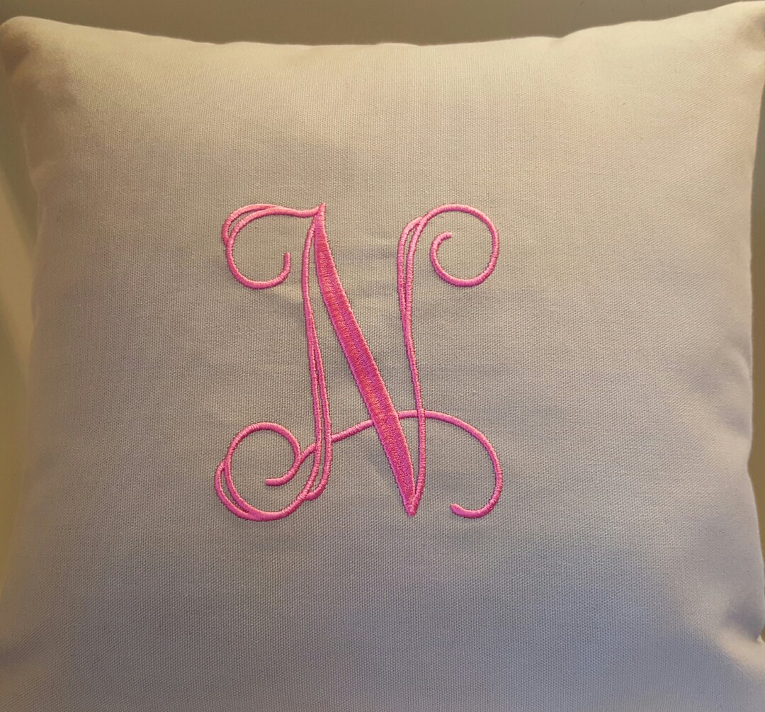 Custom Monogrammed 16 X 16 Pillow Cover,pillow Insert Not Included