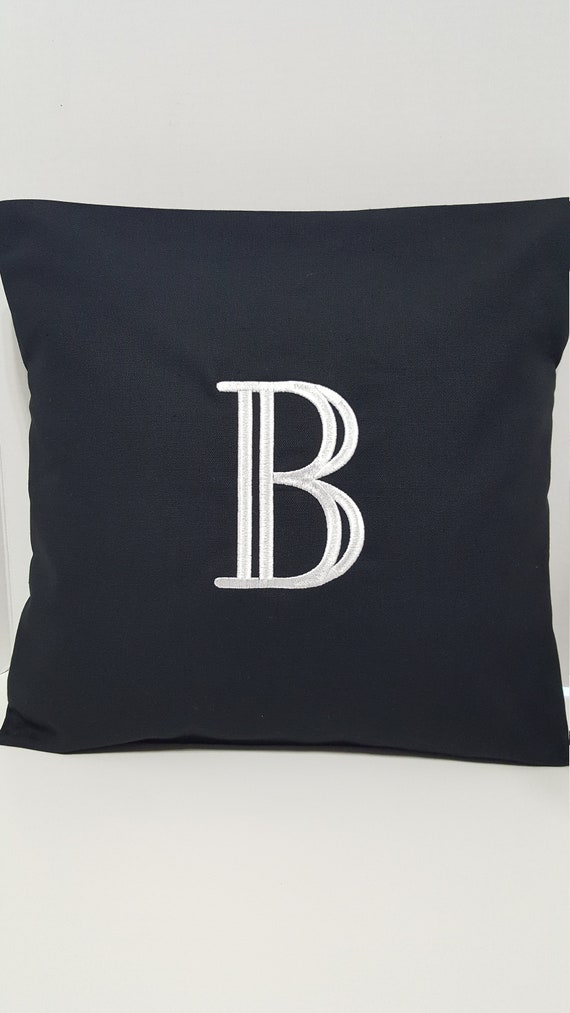 Monogram 16 X 16 Pillow Cover Made In The Usa Monogram Etsy