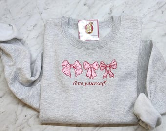 LOVE YOURSELF Embroidered Sweatshirt