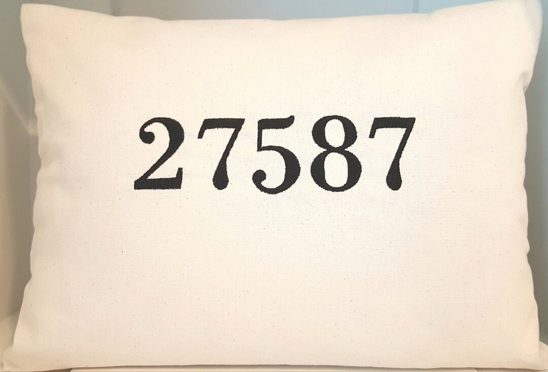 ZIP CODE Pillow Cover,pillow Insert Not Included,zip Code/post Code