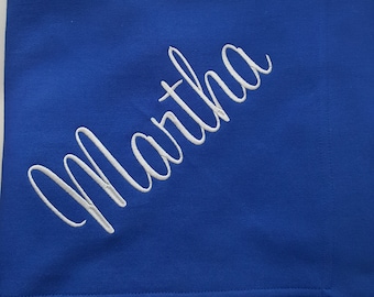 PERSONALIZED/MONOGRAMMED BLANKET-Sweatshirt/Fleece Throw/Stadium Blanket  Monogram