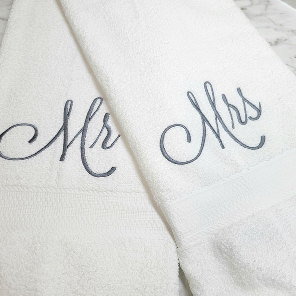Mr and Mrs Towel Etsy