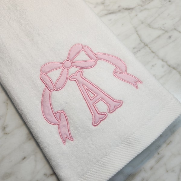 Bow Applique Hand Towel