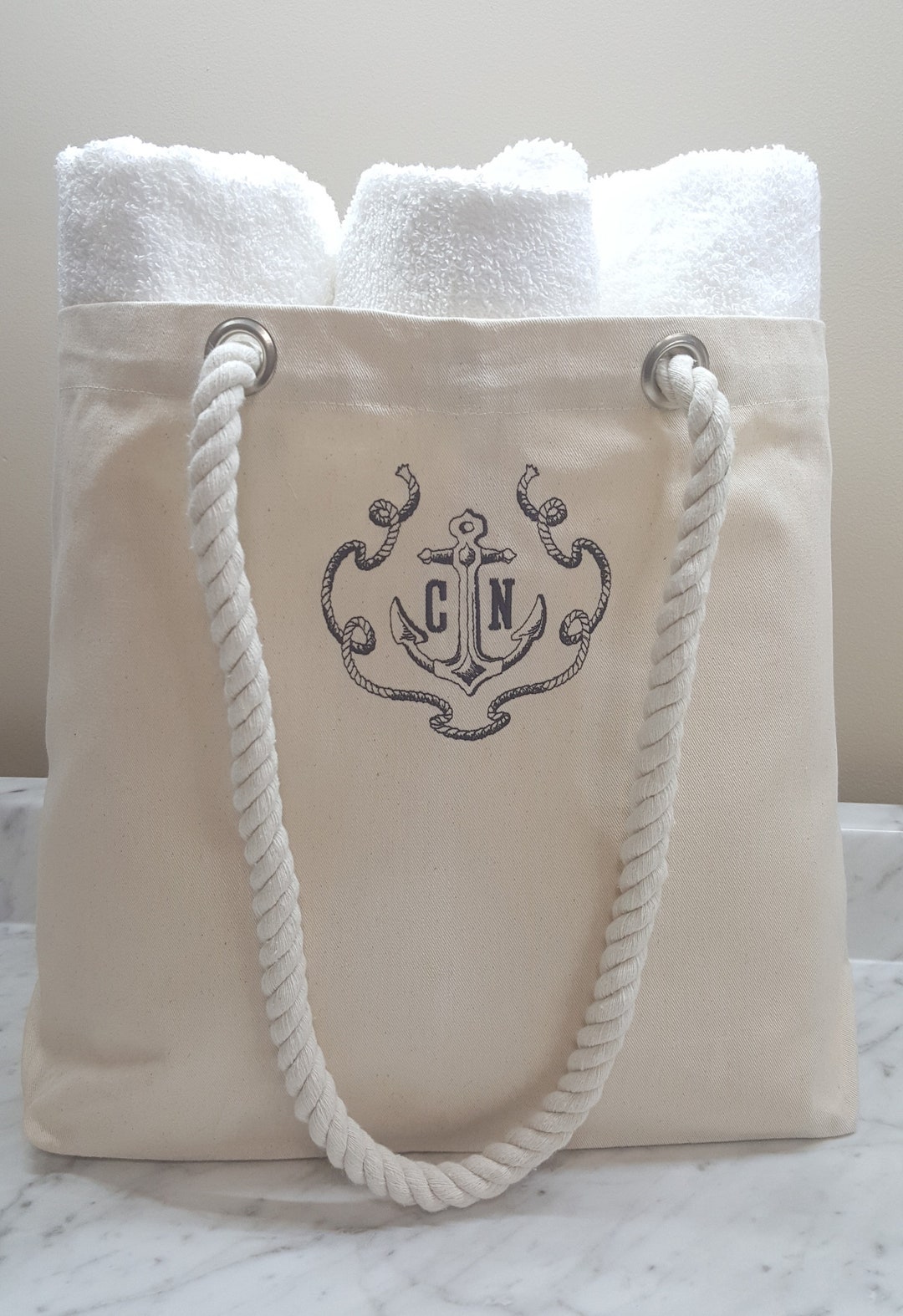 Custom Rope Bags Personalized Rope Bag- Canvas Shopping Bag - Etsy