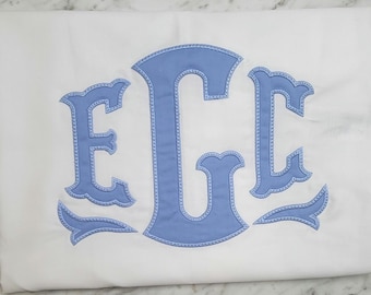 EURO SHAM MONOGRAMMED