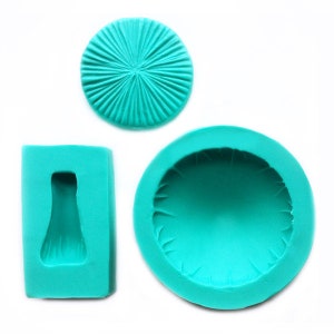 Parasol Mushroom Molds (set of 3, cap, stem and gill)