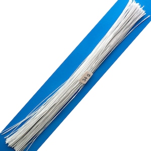 34 Gauge White Cotton Covered Floral Wire - 130 feet per bundle (39.6m) in 12 inch (30.5cm) lengths