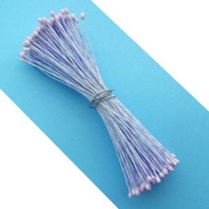 Round Small Pale Lavender Flower Stamens