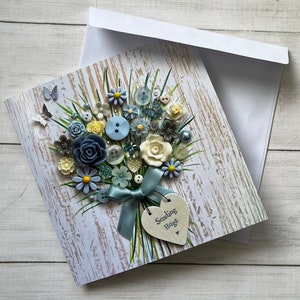 IMPRIMÉ (pas en 3D) Envoi de cartes florales de câlins, cartes d’art de bouquet, cartes de vœux de citation de support, carte d’art de fleur brillante, carte d’impression d’arbre de citation