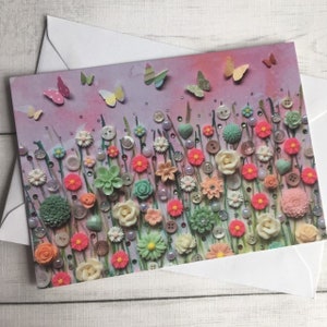 Set of 5 PRINTED Flower Postcards, 5 Postcard Pack, Flat Printed ...