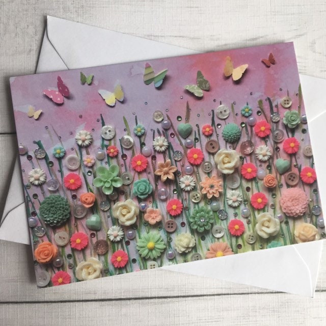 Set of 5 PRINTED Flower Postcards, 5 Postcard Pack, Flat Printed ...