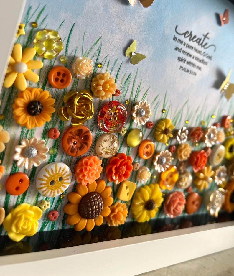 The Psalms Flower Meadow, Bible Verse Wallart, Scripture Floral Wall ...