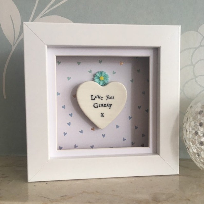 Love You Granny Mini Frame Unique Gift For Fl Themed Decor Heart Theme