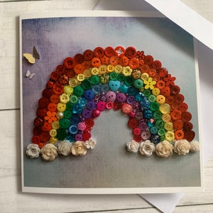 IMPRIMÉ Rainbow Art Card, Rainbow Lover Card, Unique Original Art Card, Rainbow Print Greetings Card, Satin print card, All Occasion Card