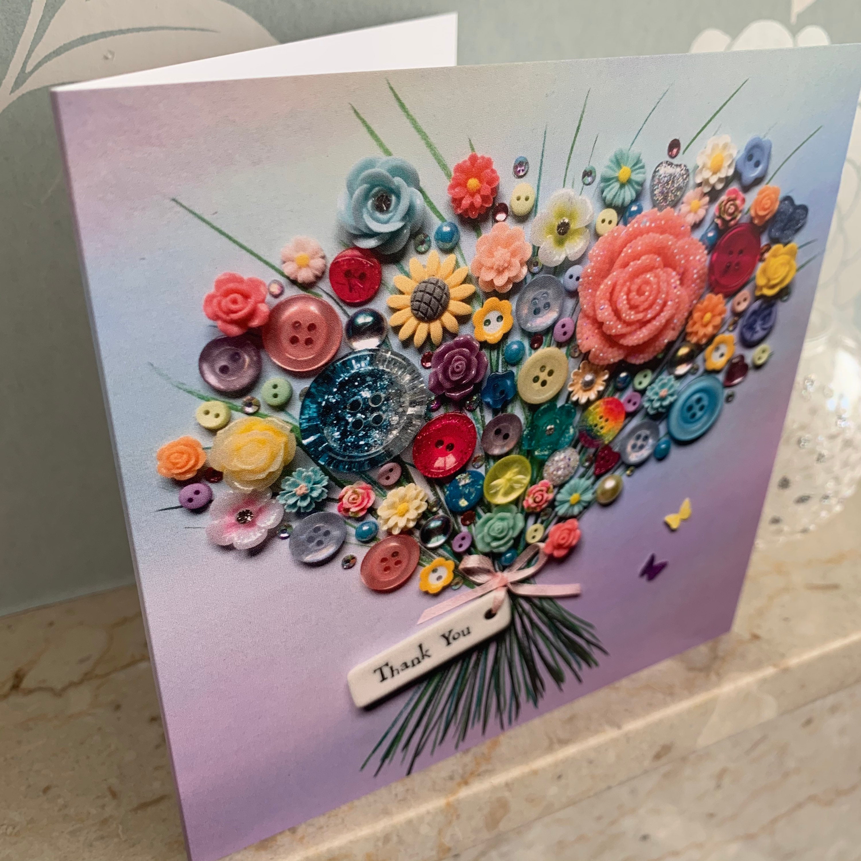 PRINTED Bouquet Thank You Cards Flat Cards Thank You Card | Etsy