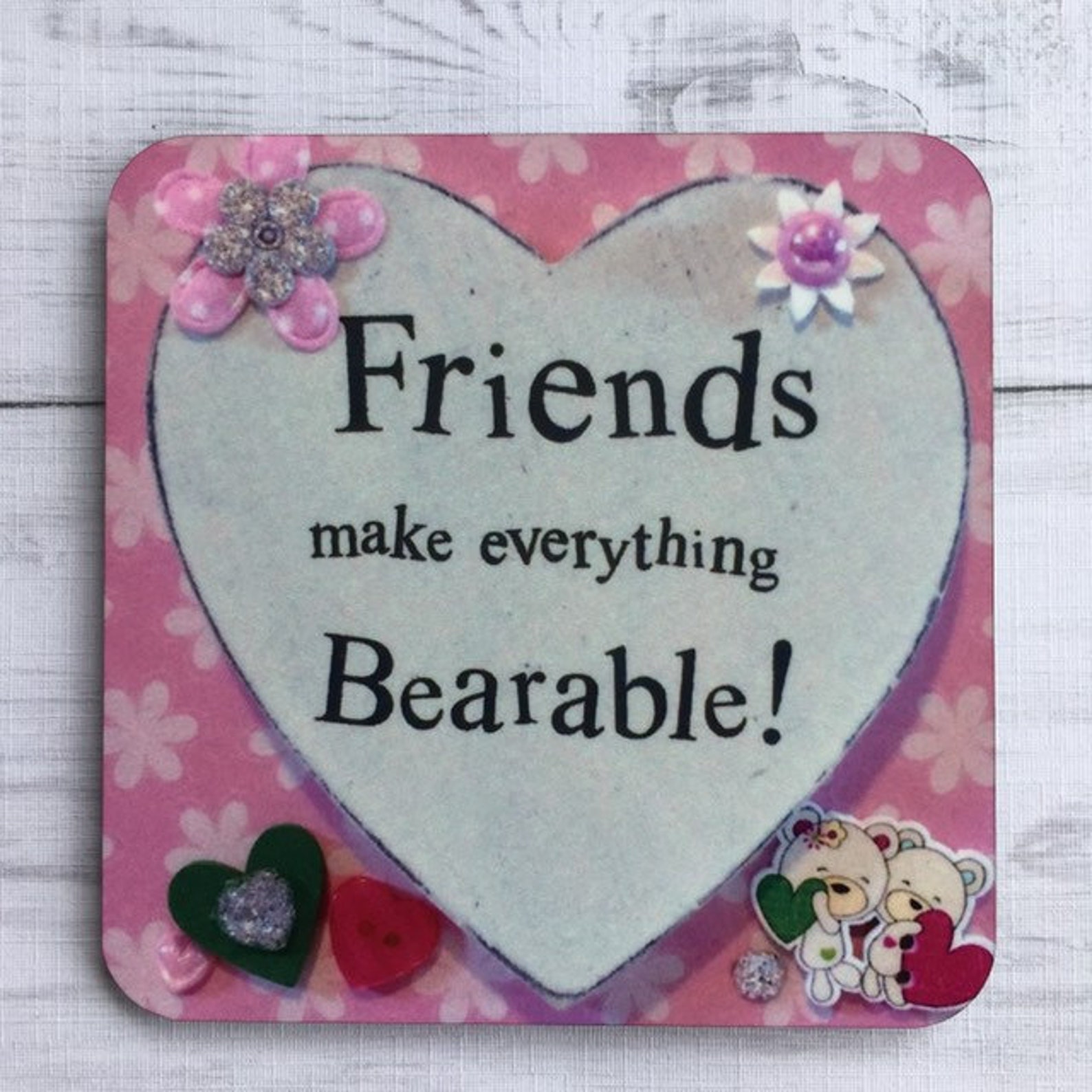 Individual Cute Coasters Quote Coasters New Home Gift Etsy
