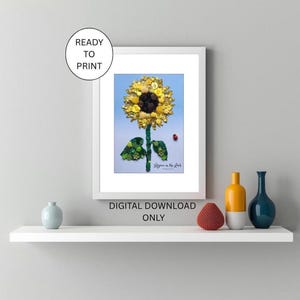 Bible Verse Printable Wall Art 8x10", Sunflower Christian Scripture Print with Border, A4 Instant Download, Philippians 4v4, Bible Decor