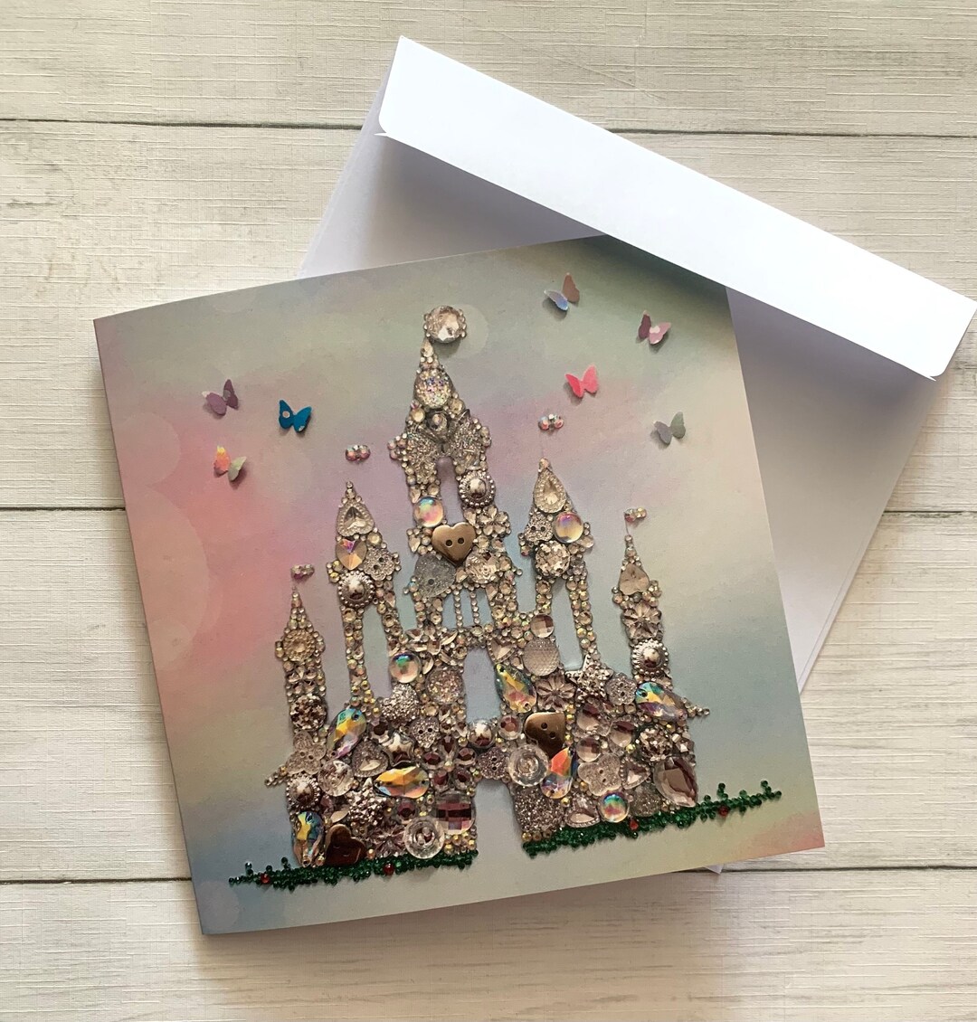 PRINTED Princess Castle Greeting Cards, Flat Printed Cards, Fairy ...