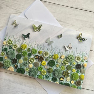 PRINTED Set of 5 Flower Meadow Cards, 18.2x11.7cm Floral Art Card Set ...