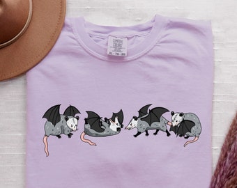 Opossum Vampire Comfort Colors Shirt | Goblincore Graphic Tee