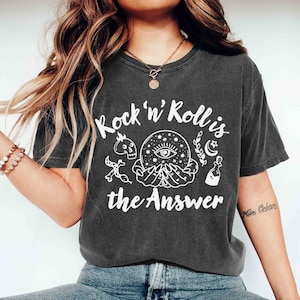 Rock N Rock Is The Answer T-Shirt, Spooky Season, Humorous Concert Music Festival Tee, Music Gift for Musician & Music Lover