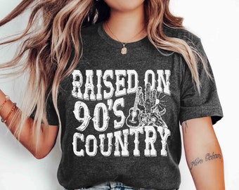 Raised On 90's Country T-Shirt: Western Boho Nashville Tee