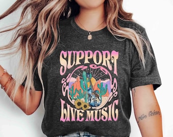 Support Live Music T-Shirt: Western Bobo Rock Festival Tee