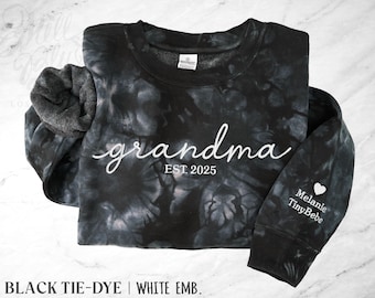 Embroidered Grandma Sweatshirt | Custom Grandkids Names, Butter-Soft Fleece