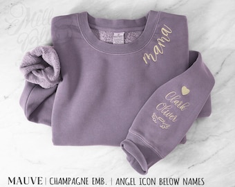 Embroidered Infant Loss Sympathy Sweatshirt | Angel Babies Names Keepsake